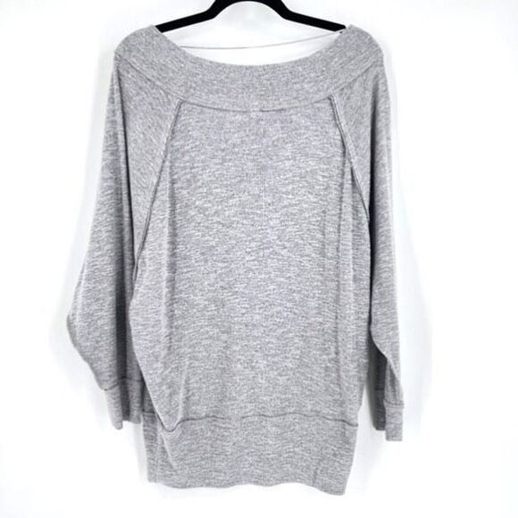 We The Free Women's Palisades Off Shoulder Dolman Sleeve Top Blouse Gray Size PS - Picture 3 of 10
